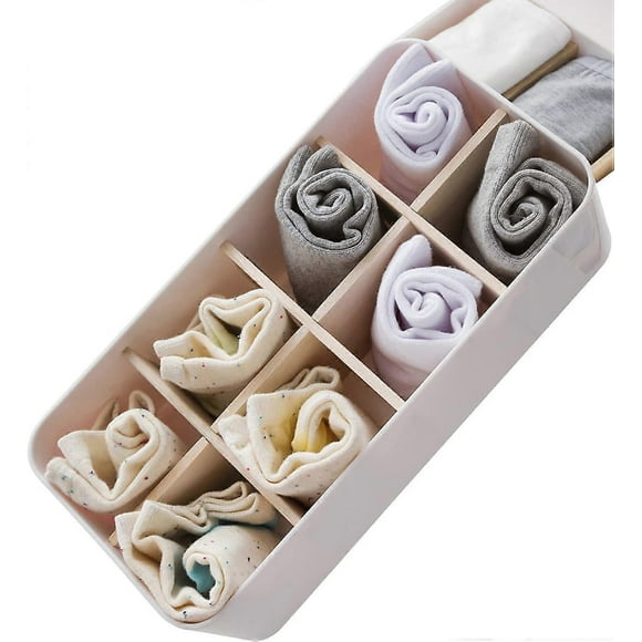 Socks And Underwear Organizer 8 Compartments Camphor Wood Storage Boxes