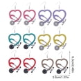 thumbnail image 3 of Wentin Earrings Clearance! Day Earrings Doctors Color Earphones Wooden Heart Earrings, 3 of 9