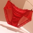 thumbnail image 2 of Panties for Women,Elegant Transparent Lace Seamless Underwear For Women Soft Comfortable Triangle Panties Design,Womens Underwear,Red,L, 2 of 4