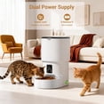thumbnail image 4 of Programmable 4L Automatic Pet Feeder for Small Dogs & Cats, Up to 6 Meals Daily, Timer & Portion Control, Dual Power, Stainless Steel Bowl, Easy to Clean, Dampness-Proof, 18*29.4*28CM, White, 4 of 6