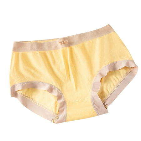 Bigersell Womens Underwear Cotton Clearance Womens Underwear Thong Bikini Panty Style P-183 Polyester Bikini Panties High Waisted Thongs Ladies Briefs High Waist Women s Panties Yellow One Size