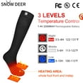 thumbnail image 3 of Snow Deer Electric Heated Socks,7.4V 2200mAh Battery Powered Cold Weather Upgraded Rechargeable Heat Socks for Men Women,Outdoor Riding Camping Hiking Motorcycle Skiing Warm Winter Socks, 3 of 9