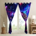 thumbnail image 3 of Police Car Window Curtains (38Wx45L),Policeman Vehicle Curtains & Drapes,Red Blue Cop Lights 30%-50% Blackout Curtains Galaxy Starry Sky Window Treatments 2 Panels, 3 of 5