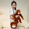 thumbnail image 2 of Gorilla ape figurine, realistic small monkey bag, plush toy, 2 of 6