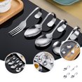 thumbnail image 4 of MEIBUTYUP Silver Stainless Steel Curved Handle Tasting Spoons for Restaurant Use, 4 of 6