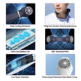 thumbnail image 2 of Portable Neck Fan Air Conditioner 2x Cooling Pads Rechargeable Fan 4000 Mah, 2 of 5