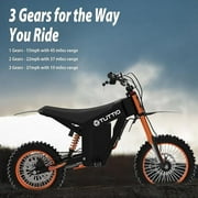 TUTTIO Soleil 01 2000W Adult Electric Dirt Bike, 48V Full Suspension Off-Road E-Motorcycle for Uphill Riding