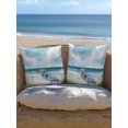 thumbnail image 5 of Outdoor Pillows Waterproof, Coastal Birds Bedding Throw Pillows with Insert for Couch Sofa Bed, Seabird Summer Tropical Beach 18x18 Inch Pillowcases Decorative Camping Patio Pillow Set of 2, 5 of 8