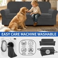 thumbnail image 6 of JIATER 4-Piece Sofa Cover Stretch Couch Cover Velvet Sofa Slipcover Furniture Protector with 3 Cushion Covers,Sofa Gray, 6 of 7