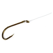(6 pack) Ozark Trail Bronze Baitholder Snelled Fishing Hooks, Size 6, 8-Pack, Pre-Tied Monofilament Leaders for Freshwater Fishing