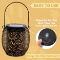 thumbnail image 4 of Hanging Solar Lantern, Metal Waterproof Solar Powered Intelligent Light Sensing System Hollow Out Solar Lantern  for Garden, 4 of 8