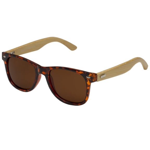 grinderPUNCH Bamboo Wood Temple Polarized Adult Sunglasses for Men and Women