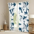 thumbnail image 3 of Feelyou Marine Shark Curtains Pack of 2 (42x84 Each), Cartoon Sea Animal Curtains Blackout, 3 of 6