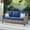Blue, variant on Patio Wicker Rattan Sofa Outdoor All-Weather 3-Seat Deep Seat Sofa Couch for Porch Balcony Garden, Beige Cushions