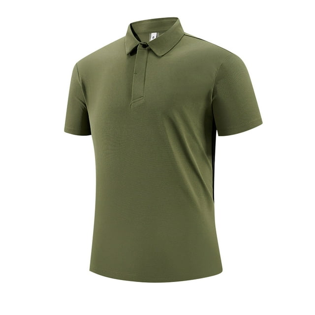 pstuiky camisetas de manga corta para hombre, Camisa de manga corta de color liso para hombre, camisa informal de vacaciones con cuello bordado de manga corta. camisas casuales para hombre xxxl
