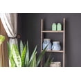 thumbnail image 4 of Barnwood Rustic Farmhouse 4ft Weathered Gray Wooden Decorative Bookcase Picket Display Ladder, 4 of 7