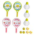 thumbnail image 3 of jinwen 2 Pieces Badminton Racket for Children with Ball Shuttlecocks for Beach Lawn Contains 9 balls, 3 of 9