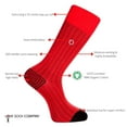 thumbnail image 3 of Men's Red Ribbed Dress Socks With Stripes - Business Stripes (M), 3 of 4