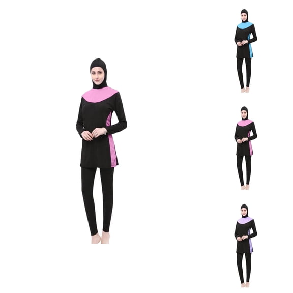 Womens Swimsuits UPF 50 Sun Protection Hooded Rash Guard with Swim Shorts Long Sleeve Bathing Suit for Beach Surfing and Outdoor Activities