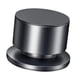thumbnail image 3 of Base protectora de suelo práctica y portátil de aluminio con punta para altavoz de alto rendimiento Negro, 3 of 9