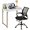 White and Black, variant on WYDK 32 Inch Home Office Desk and Chair Set,32 Inch Computer Desk with Ergonomic Height Adjustable Office Chair for Home Office,Nature&Black