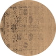 thumbnail image 1 of Ahgly Company Indoor Round Oriental Brown Industrial Area Rugs, 3' Round, 1 of 4