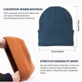 thumbnail image 2 of Stromguard Men Women Knit Skully Beanie Hat Ski Cap Cuff Slouchy Plain Solid Warm Winter - Gray Blue, 2 of 8