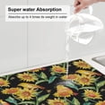 thumbnail image 3 of Uemuo Sunflowers And Bird Pattern Dish Drying Mat,16*18 inch Absorbent Dish Drainer Kitchen Counter,Large Size Dish Drying Pad for Countertops,Sinks,Draining Racks, 3 of 6