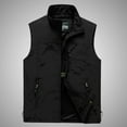thumbnail image 2 of JUUYY Men's Golf Lightweight Photo Vest Fishing Travel Safari Vest Softshell Causal Sleeveless Jacket Trendy Outerwear Black XXL, 2 of 3