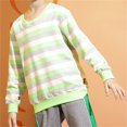thumbnail image 7 of Generic Kids Sweatshirts Soft Cotton Warm Crewneck Cartoon Stripes Long Sleeve Pullover Sweatshirts Fall Winter Clothes for Boys Or Girls（5-6 Years Orange）, 7 of 7