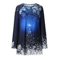 thumbnail image 4 of Christmas Long Sleeve Shirts for Women Bling Christmas Tree Print Tunic Tops Round Neck Casual Holiday Shirt Sweatshirt Womens Sweaters Sweatshirt Shirt, 4 of 8