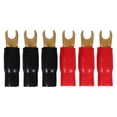 thumbnail image 1 of FELTECHELECTR 3 pares de conectores de crimpado de pala de calibre 0, chapados en oro y cobre, para cable de altavoz (rojo y negro), 1 of 5