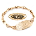 thumbnail image 1 of MedicEngraved Rose Gold Stainless Steel Custom Medical Alert Bracelet - 6mm Infinity Link, 1 of 7