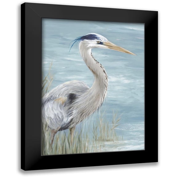 Watts, Eva 11x14 Black Modern Framed Museum Art Print Titled - Great Blue Heron Gaze