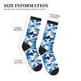 thumbnail image 3 of Mens Crew Socks Womens Blue Camouflage Workout Training Athletic Socks, 3 of 7