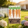 thumbnail image 2 of AZXY Easter Welcome Garden Flag 12x17.7 Inch, Colorful Carrots with Polka Dot Print Outdoor Yard Flag for Yard Patio Front Door Spring Holiday Decorations, 2 of 7