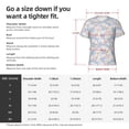 thumbnail image 2 of Yiaed Orchids Flowers Print Mens Short Sleeve Tight Fit T-Shirt, Crewneck Casual Tee-Small, 2 of 5