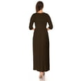 thumbnail image 5 of SR Women's Casual Wrap Floor Length Maxi Dress, 3X, Brown, 5 of 5
