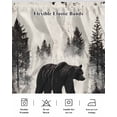 thumbnail image 5 of Black Bear Bed Skirt Cal King Size, Farmhouse Forest Animals Vintage Wrap Around Bed Skirting with Adjustable Elastic Strap, Dust Ruffled Pleated Bedskirts 18 Inch Drop for Bedroom Cal King Beds, 5 of 9
