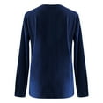 thumbnail image 5 of MESSUEN Thermal Long Sleeve Women Fall Shirts for Women T Shirts for Women Loose Fit Long Sleeve Shirt Womens Fall Shirts Long Sleeve Shirts Women Navy S, 5 of 5
