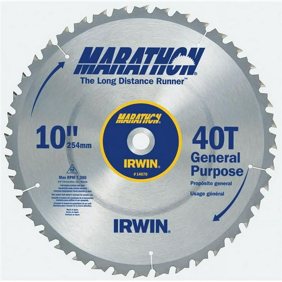 Irwin Industrial Tool 10in. 40T Marathon Miter & Table Saw Blades 14070