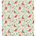 thumbnail image 2 of Ambesonne Christmas Duvet Cover Sets, Winter Ornaments Birds, 2-Queen, Pale Green and Multicolor, 2 of 6