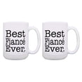 thumbnail image 1 of ThisWear Couples Gifts Best Fiance Ever Coffee Cup Fiance Gifts 2 Pack 15oz Coffee Mugs, 1 of 4
