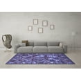 thumbnail image 3 of Ahgly Company Machine Washable Indoor Rectangle Oriental Blue Industrial Area Rugs, 5' x 7', 3 of 4