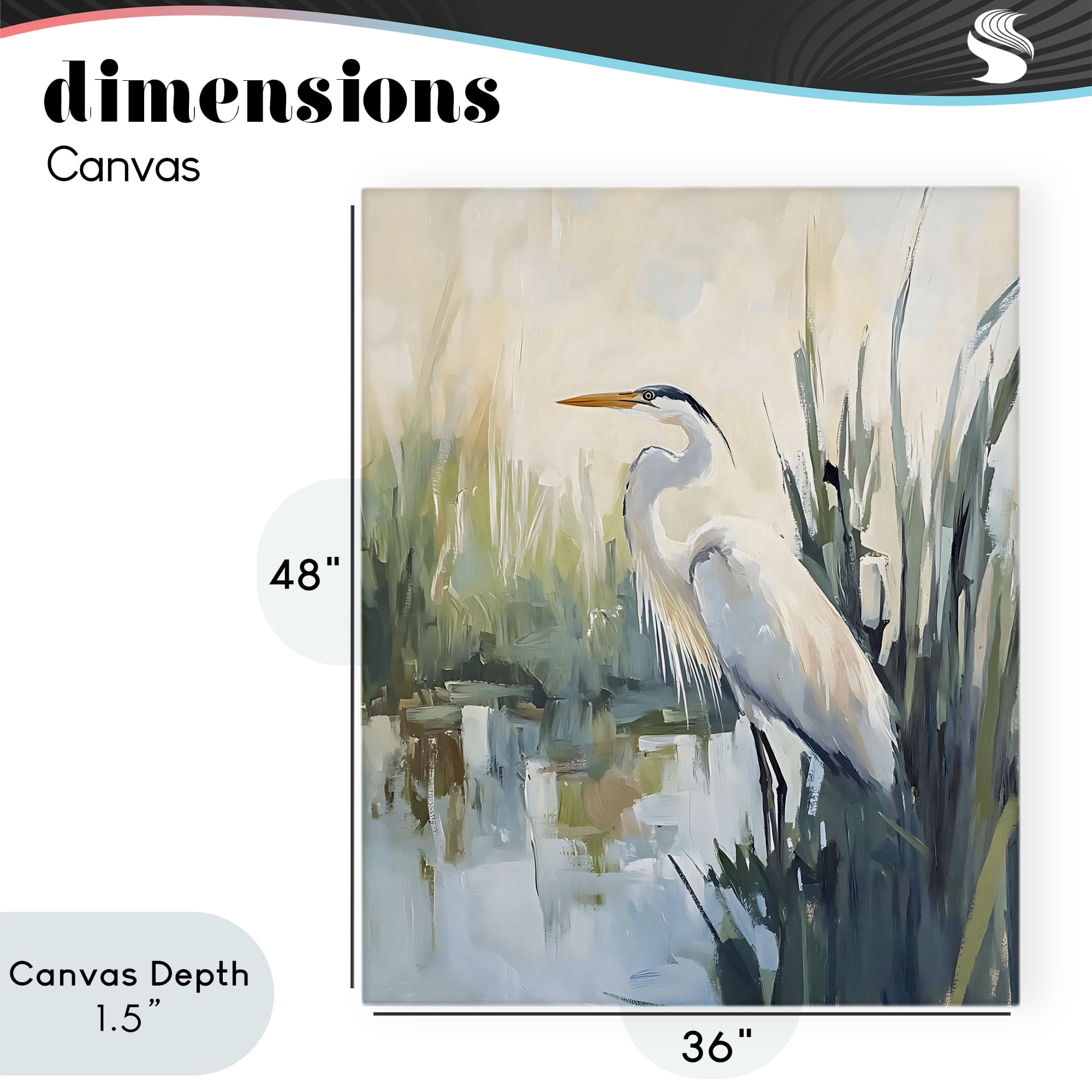 Stupell Industries King Of The Marsh Canvas Wall Art, design by Creative Studio