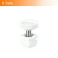 thumbnail image 3 of Furniture Leveling Feet, 8 Sets 20 x 20mm Square Insert Furniture Adjustable Leveler, M8 Thread End Caps (White), 3 of 6