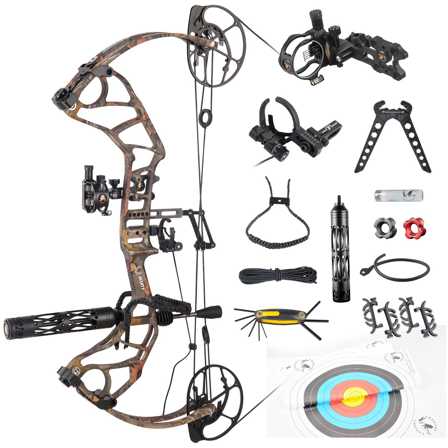 Acuity High Speed Hunting Compound Bow Package USA Gordon Composites