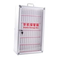 thumbnail image 2 of Caja de almacenamiento para teléfono móvil hecha de aleación de aluminio resistente con asa de transporte y 72 ranuras, 2 of 9