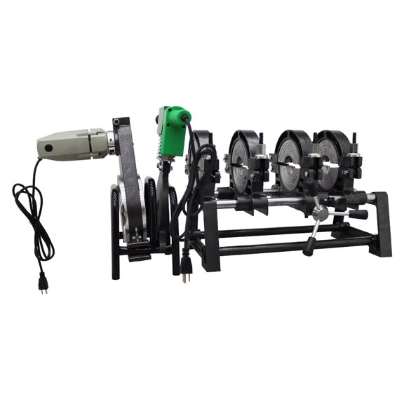 INTBUYING Pipe Fusion Welder Hand-push Butt Fusion Welding Machine Tube Butt Fusion Equipment 2.48"-6.30" Four Clamps