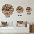thumbnail image 4 of Designart 'Spanish Wooden Country Wagon Wheel ' Farmhouse Wood Wall Clock, 4 of 5